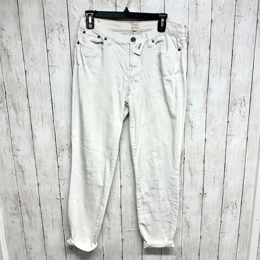 J.Crew Classic Straight Jeans Women's 29/30 White Stretch Denim High Rise Casual